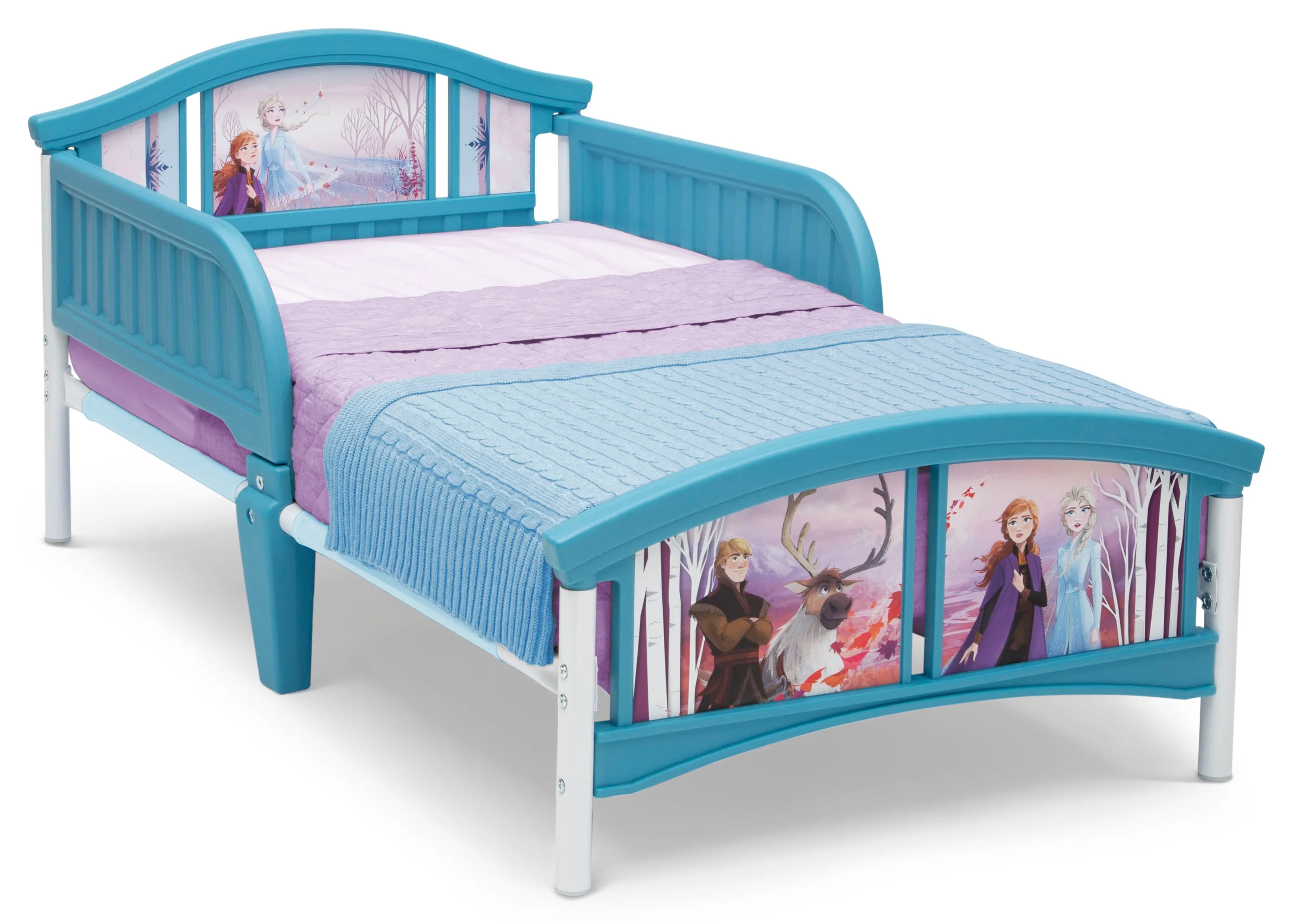 Disney Frozen 2-Piece Toddler Bedroom Set - Includes Toddler Bed and Deluxe Toy Box