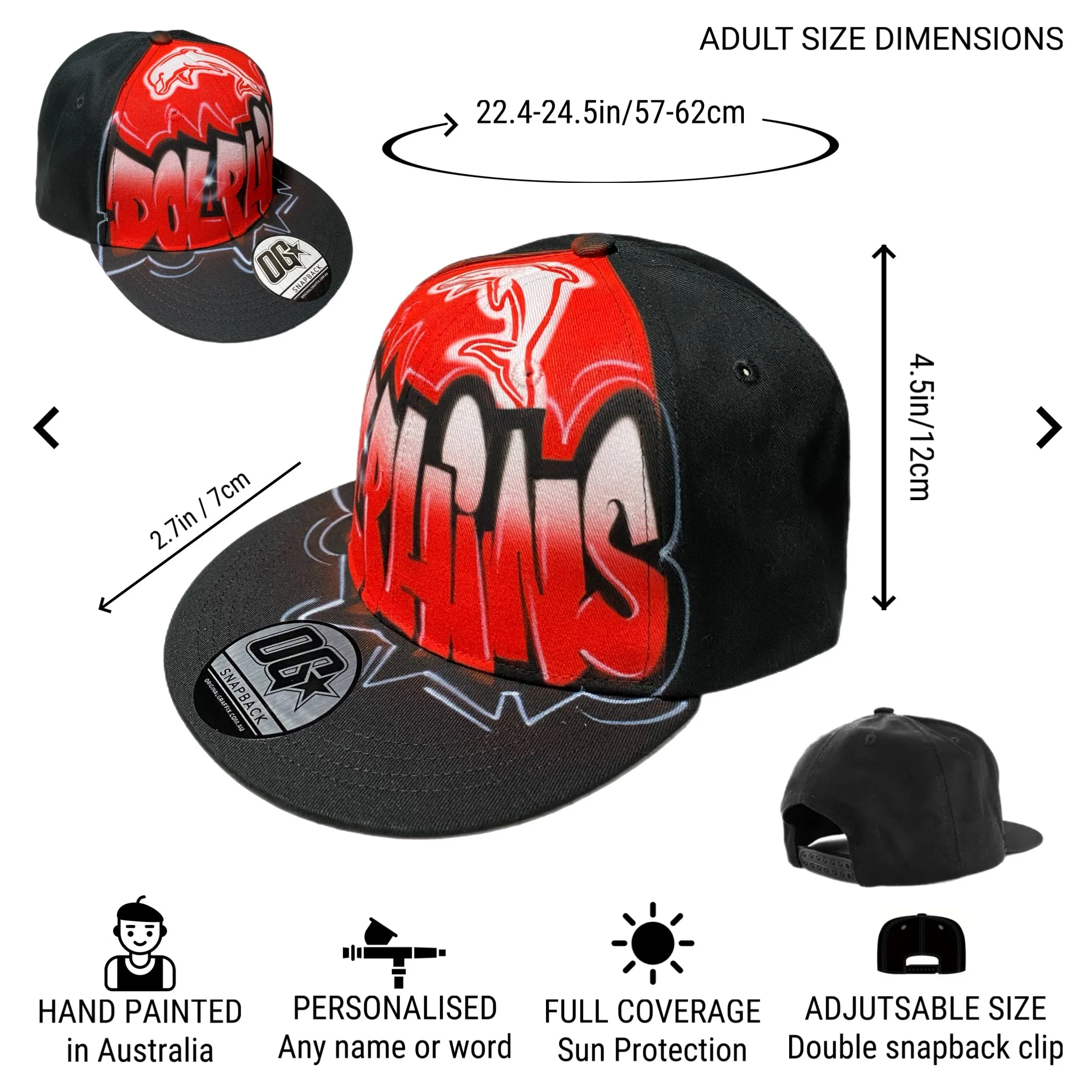 Dolphins Graffiti Name Snapback Cap