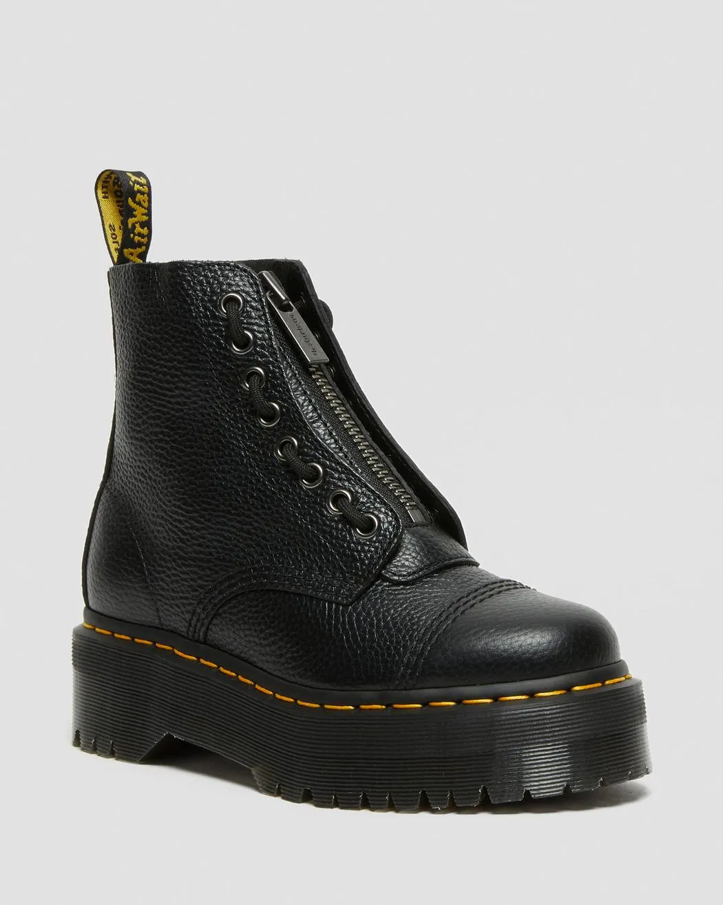 Dr. Martens Women's SINCLAIR MILLED NAPPA LEATHER PLATFORM BOOTS (Black)