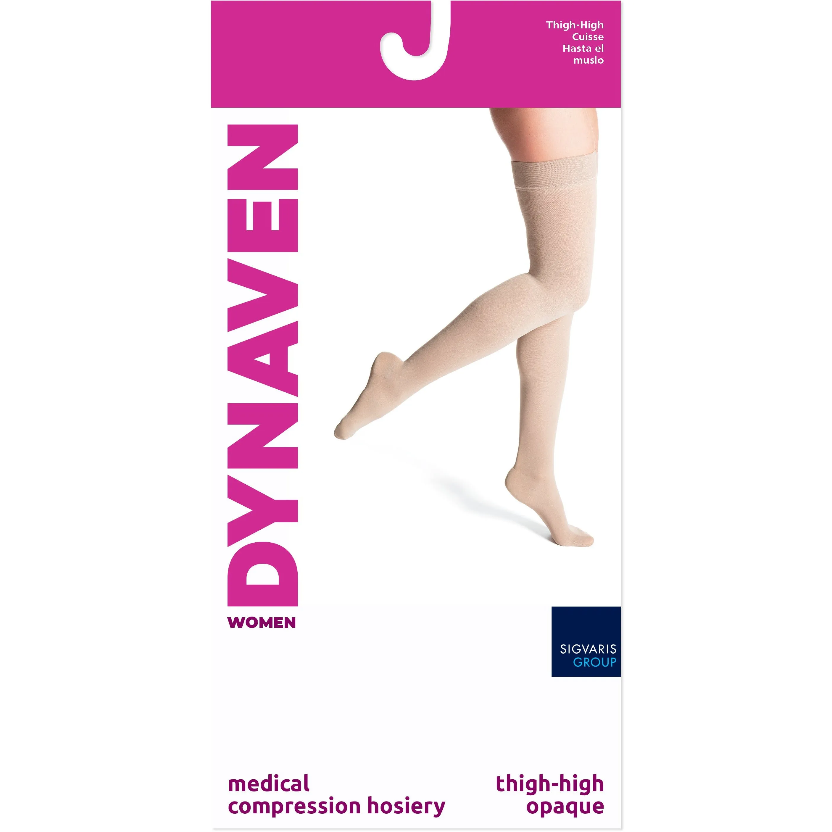 Dynaven Opaque Women's Thigh High 30-40 mmHg