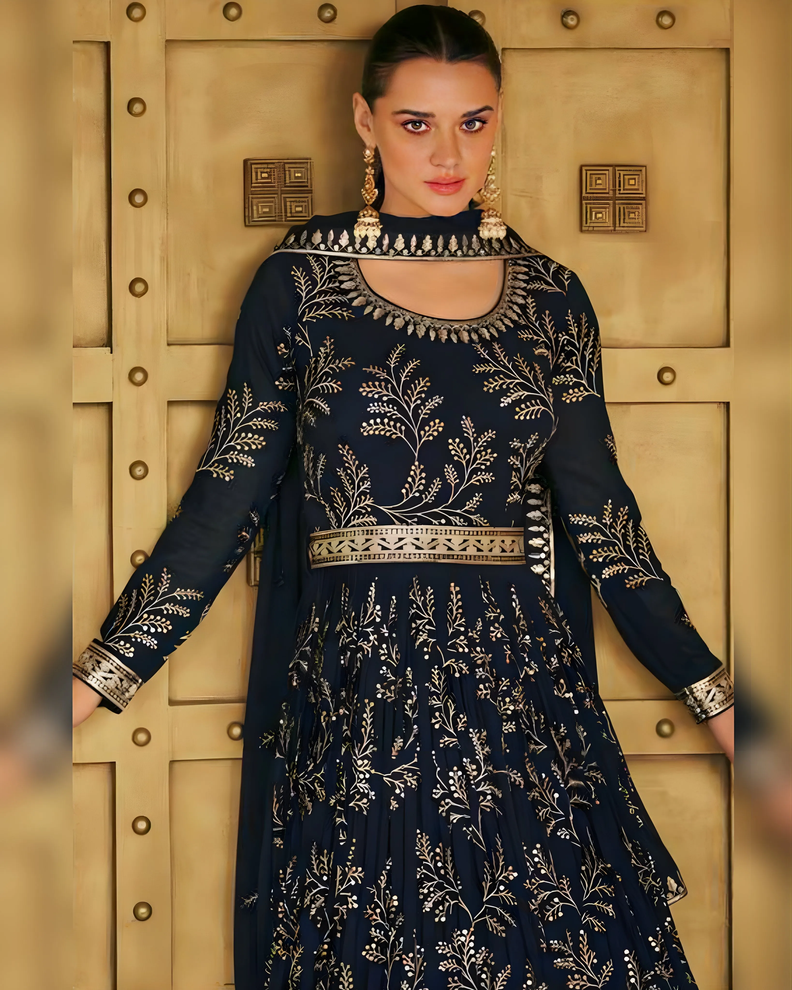 Embroidered Anarakali Designer Gown