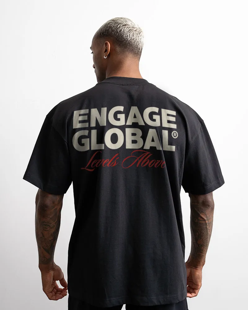 Engage 'Levels Above' Oversized T-Shirt (Black)