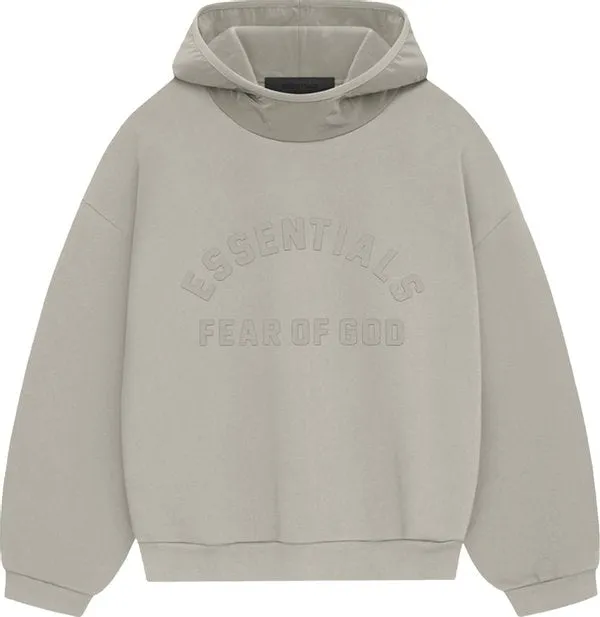 FEAR OF GOD Essentials nylon fleece hoodie seal/seal (SS24)