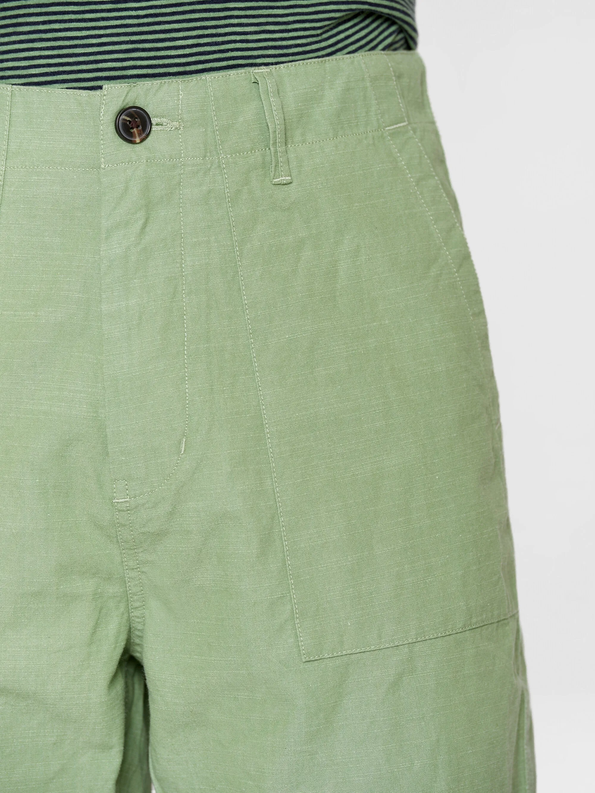 FLINT wide slub yarn shorts - GOTS/Vegan - Shale Green