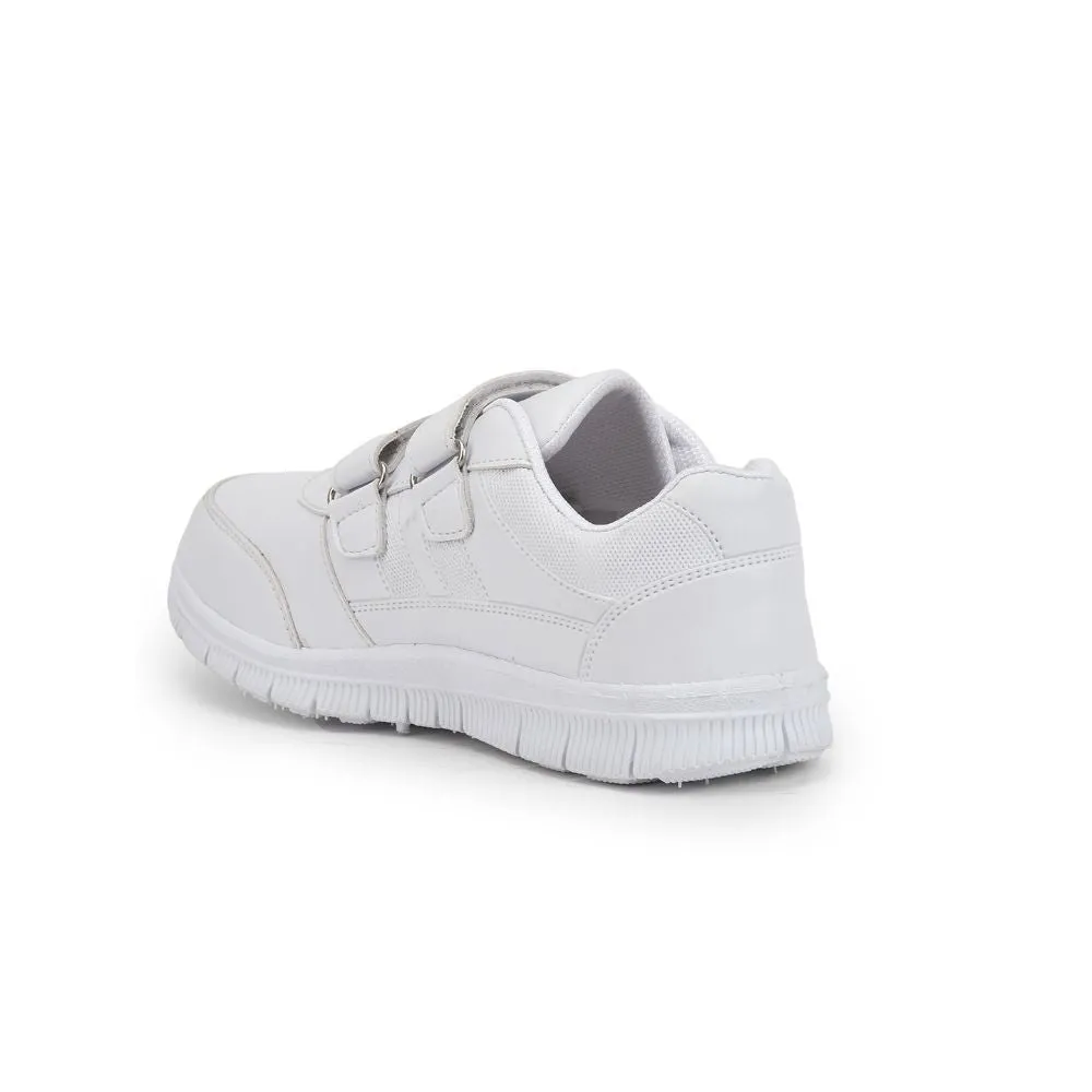 Force 10 By Liberty Kids GOLA-SCHV White School Non Lacing Shoes