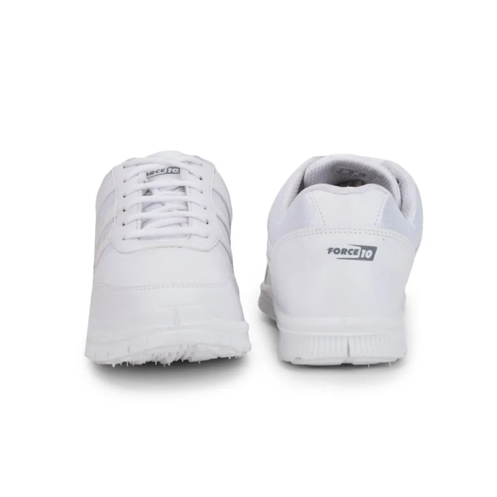 Force 10 School Lacing Shoe For Kids ( White ) Gola-03L By Liberty