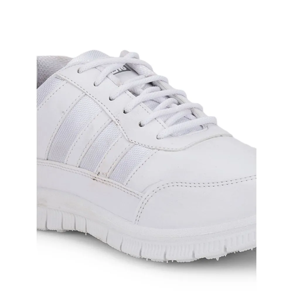 Force 10 School Lacing Shoe For Kids ( White ) Gola-03L By Liberty