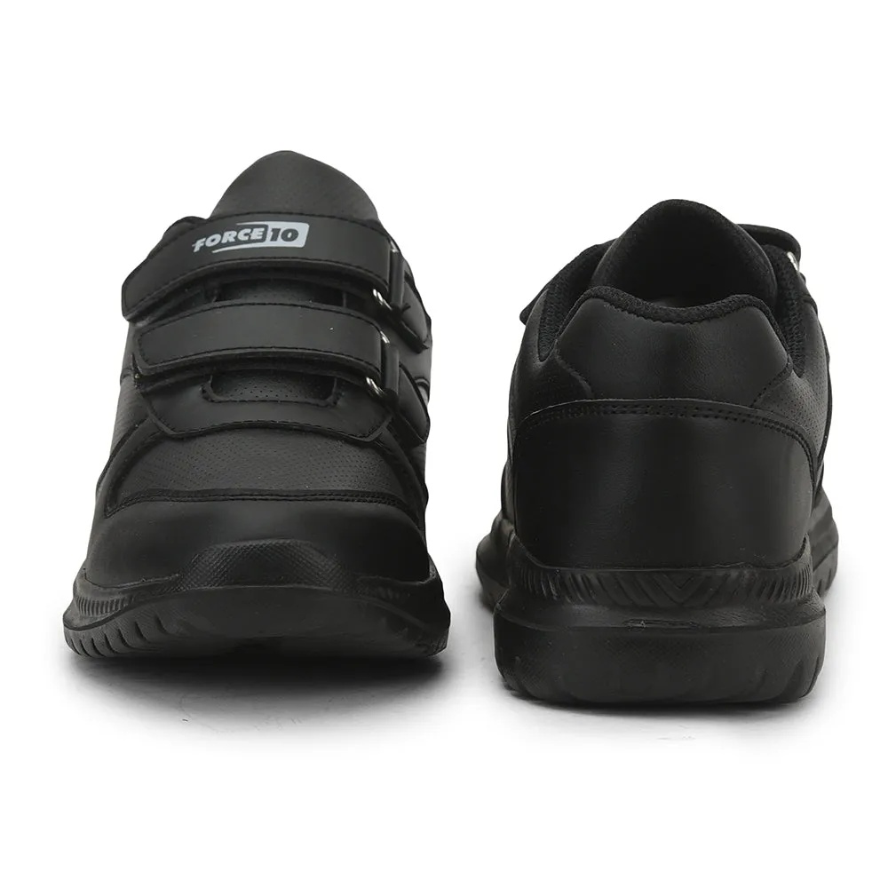 Force 10 School Non Lacing Shoes For Kids (Black) SKOLPRO-V By Liberty