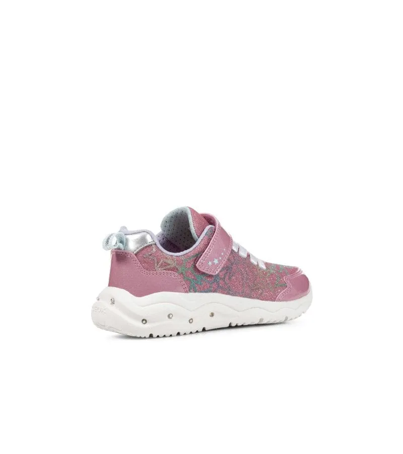 Geox Girls Pink Light Up Sparkle Runner Phyper J35GUA