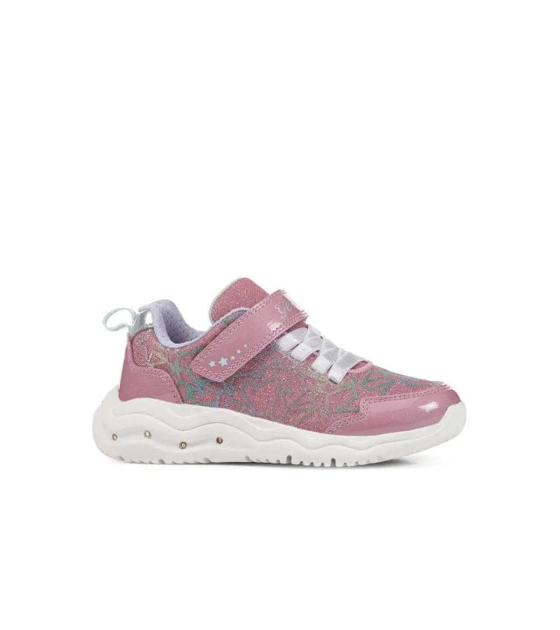 Geox Girls Pink Light Up Sparkle Runner Phyper J35GUA