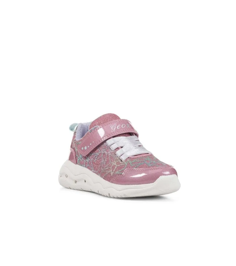 Geox Girls Pink Light Up Sparkle Runner Phyper J35GUA