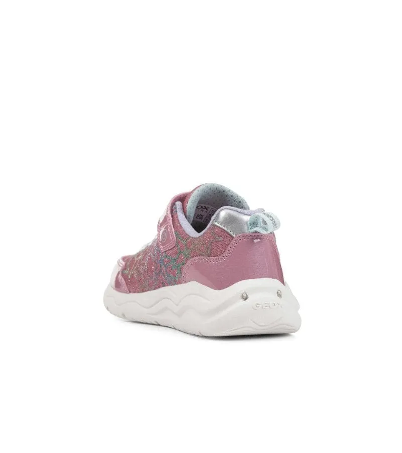 Geox Girls Pink Light Up Sparkle Runner Phyper J35GUA