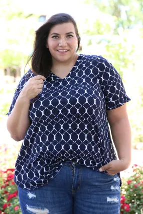 Gianna Navy Top