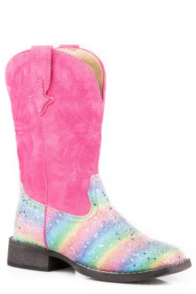 Girl's Roper Multi Rainbow Western Square Toe Boot