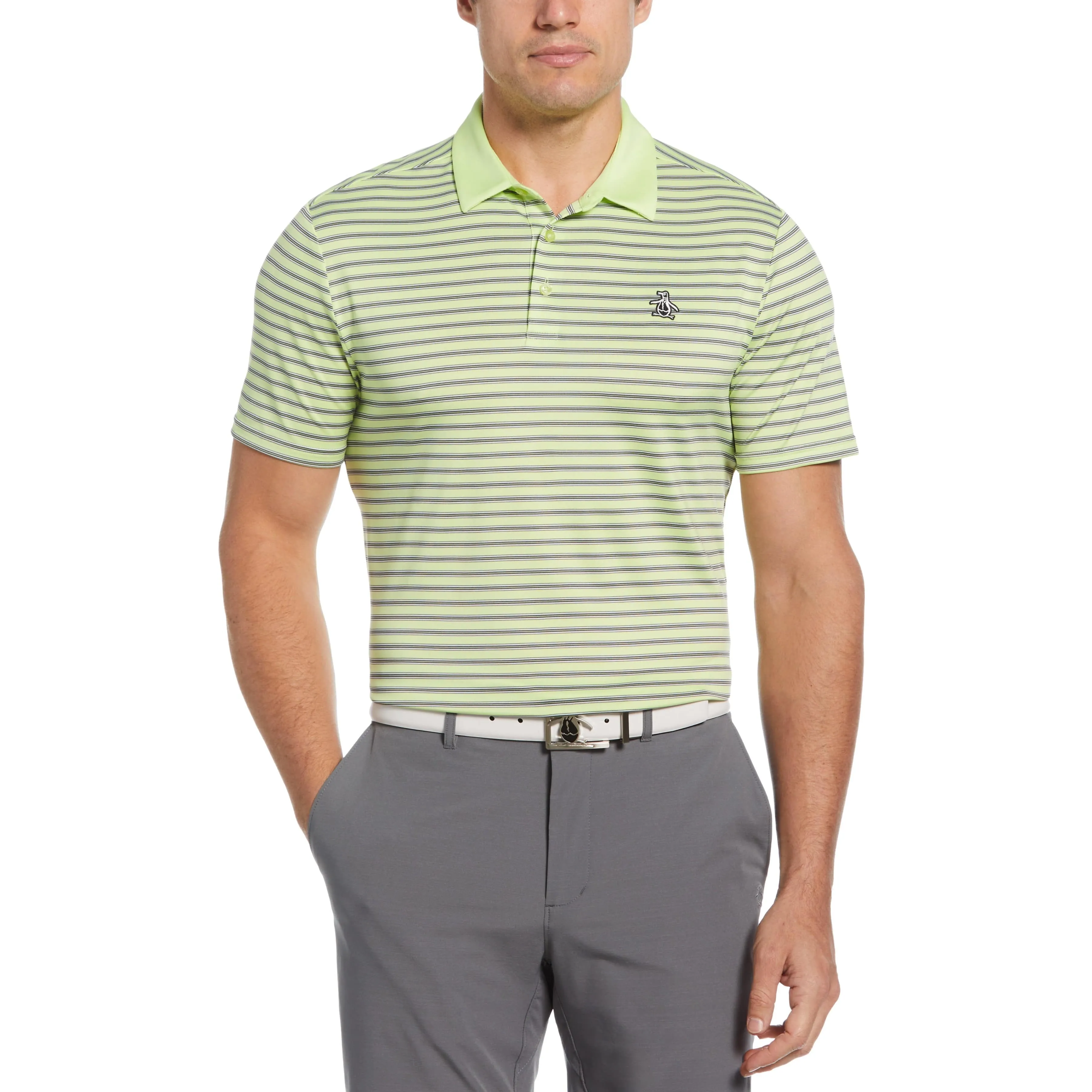 Heritage Stripe Solid Collar Golf Polo