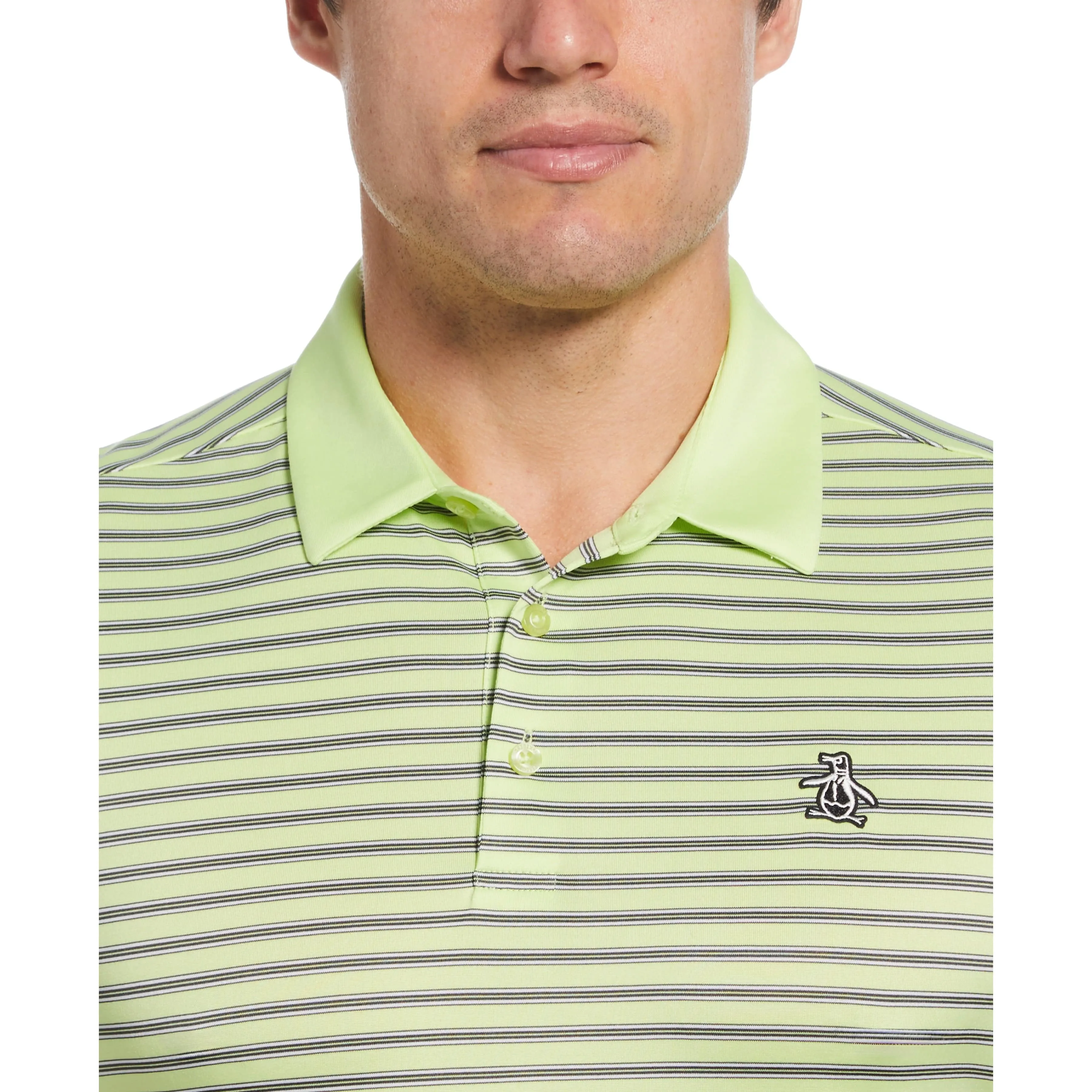 Heritage Stripe Solid Collar Golf Polo