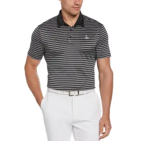 Heritage Stripe Solid Collar Short Sleeve Polo Shirt