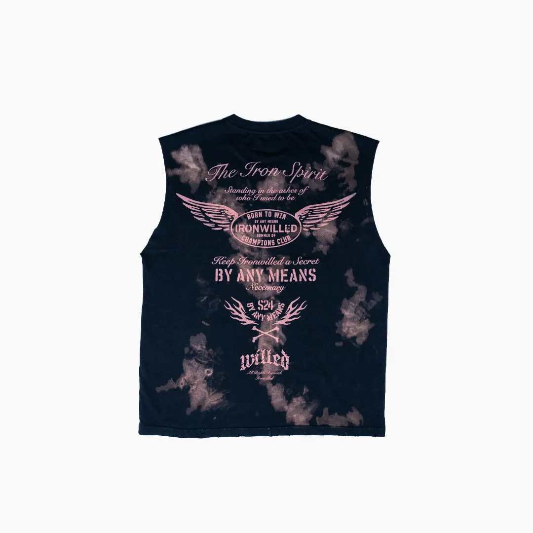 ICON CUTOFF TANK - BLEACHED BLACK