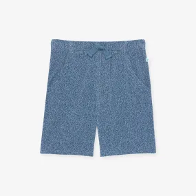 Indigo Denim French Terry Shorts