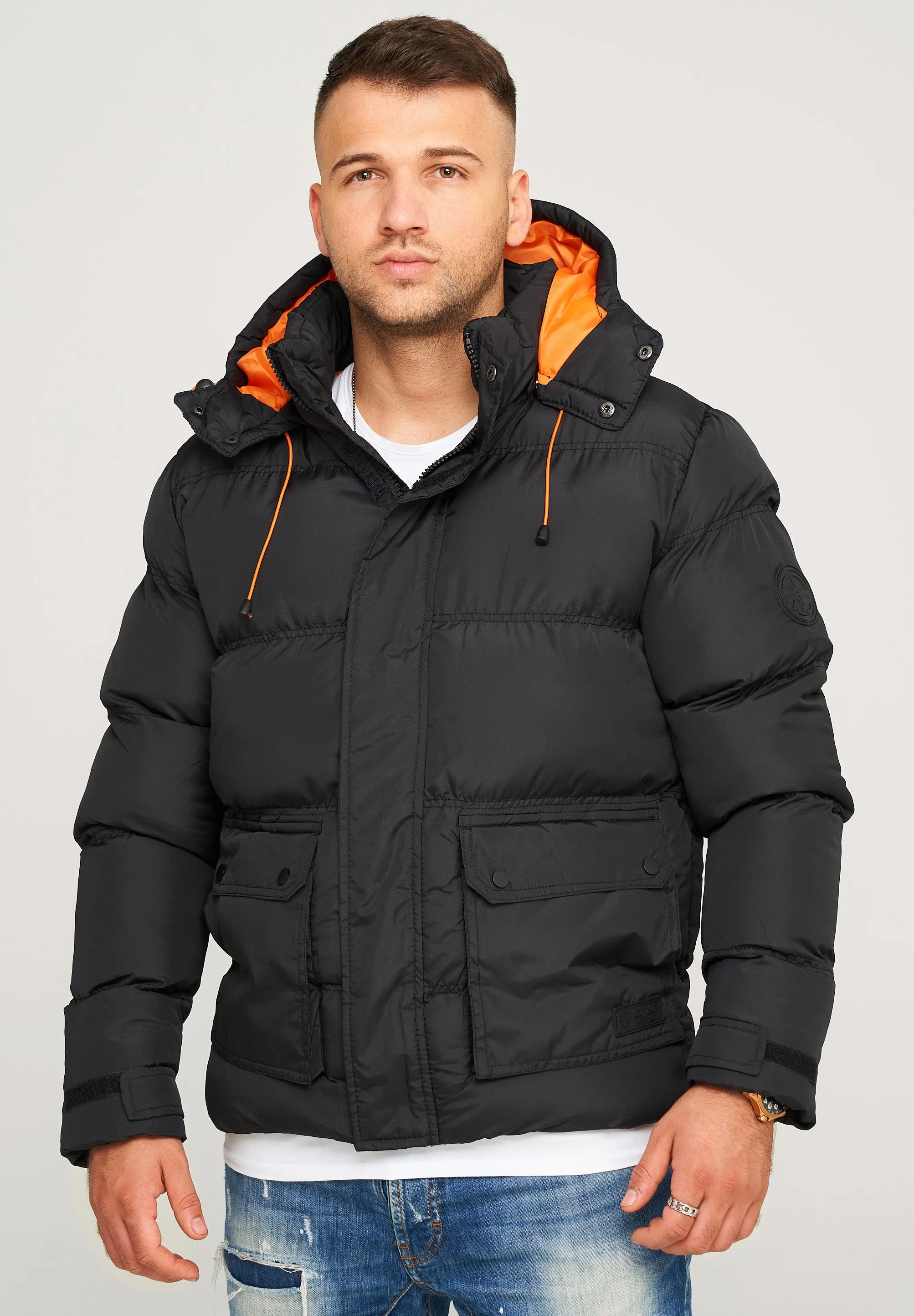 JACKET J18 BLACK-ORANGE