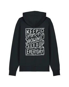 Keep Showing Up Organic Hoodie - Black