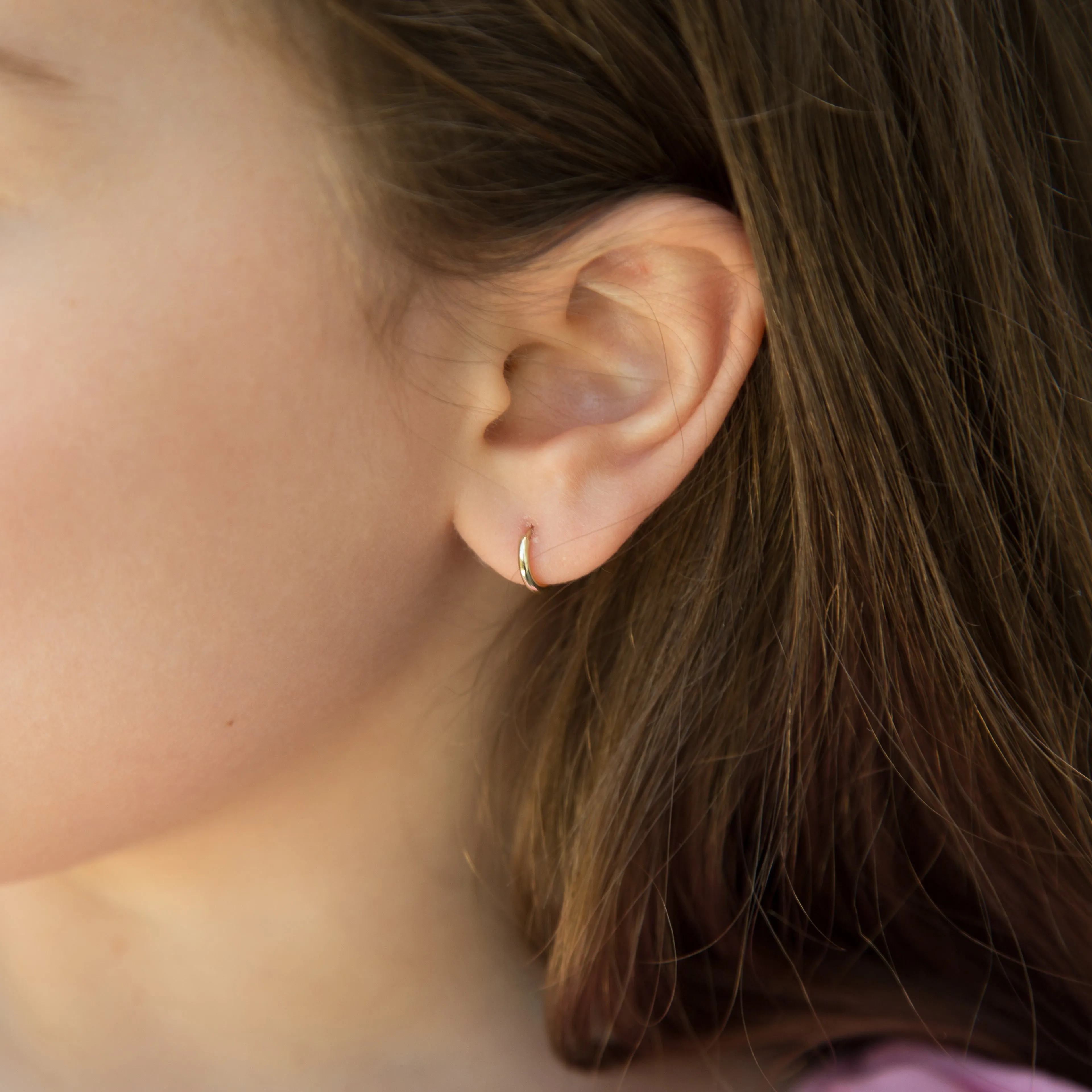 Kids Solid Huggie Earrings