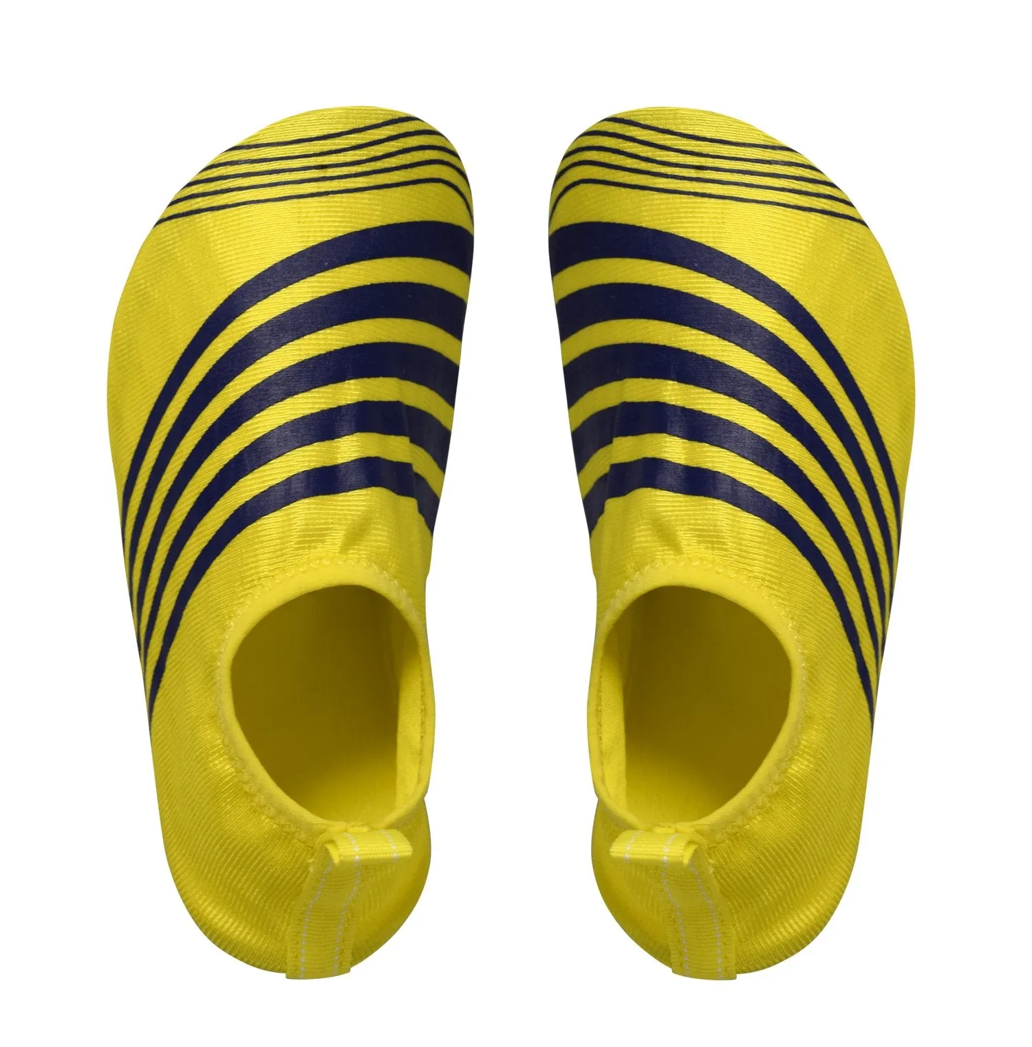 Kids Toddler Boys Athletic Water Shoes Pool Beach Aqua Socks (Medium, Yellow Navy)