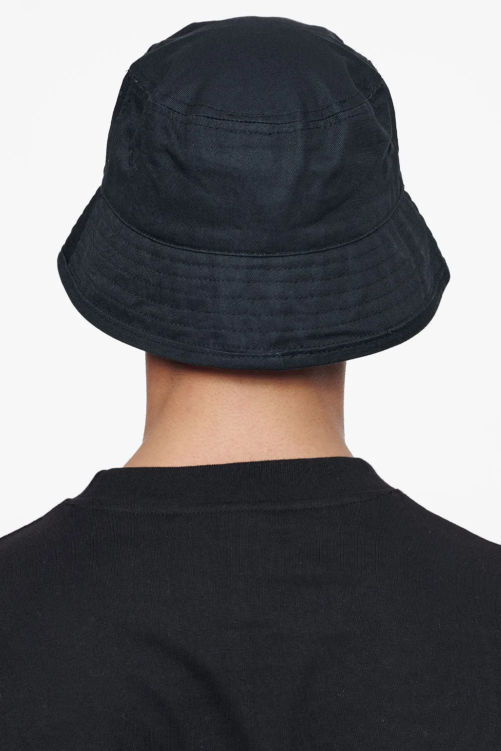 Logo Cotton Twill Bucket Hat Black