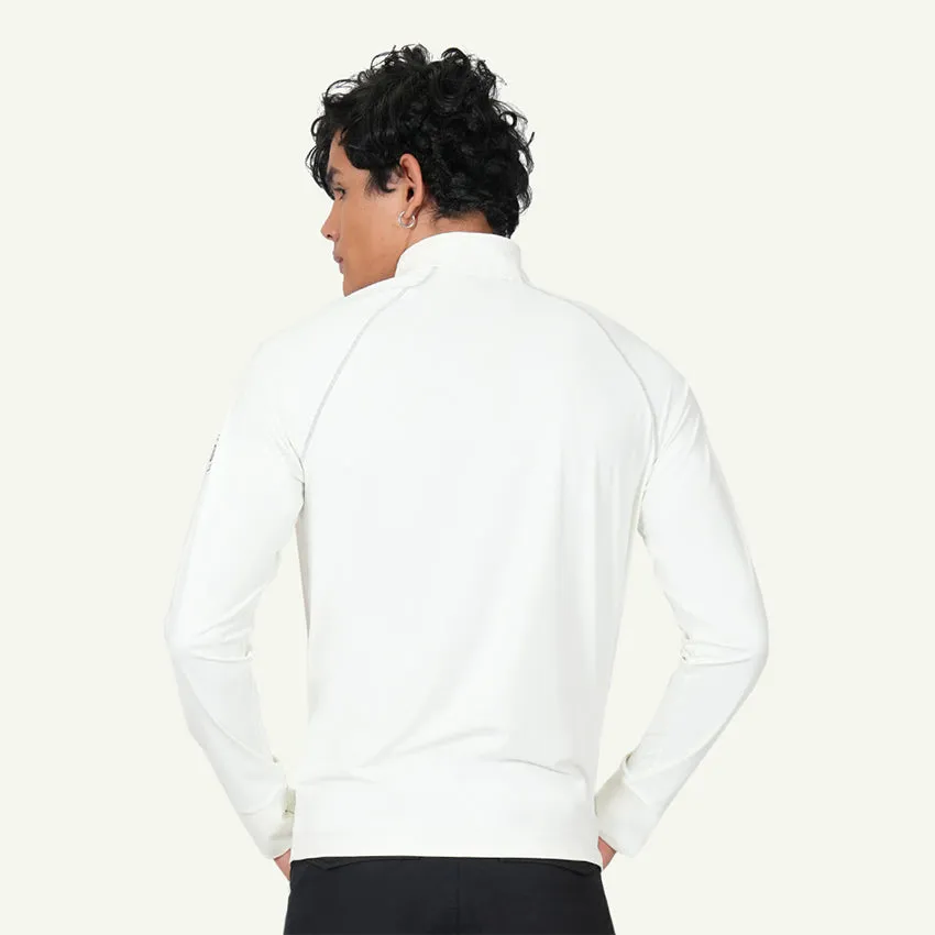 L/S TEE HALF ZIP MEN'S JACKET - STAR WHITE