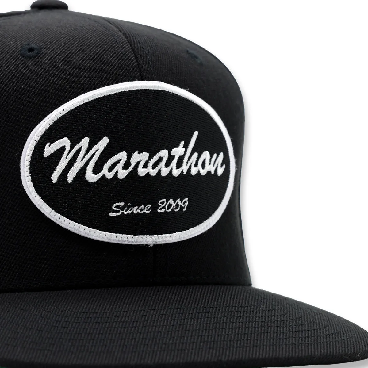 Marathon Origin Patch Snapback - Black/Black/White