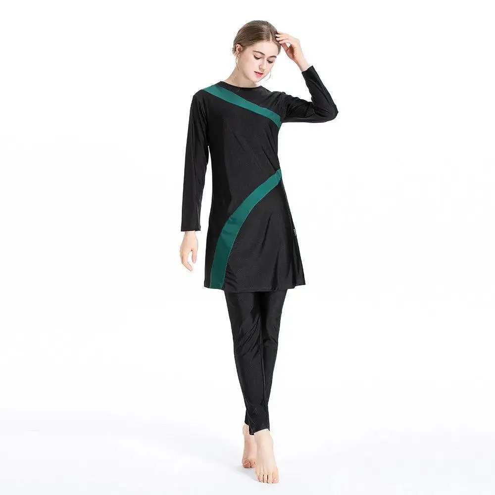 MB005 Muslim Women Swimwear, 3pcs Burkini Modest Swimsuit