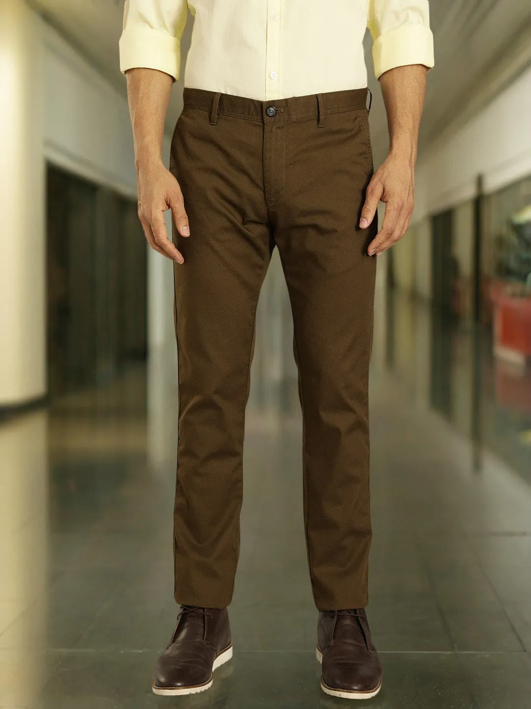 Men Brooklyn Fit Cotton Stretch Trouser