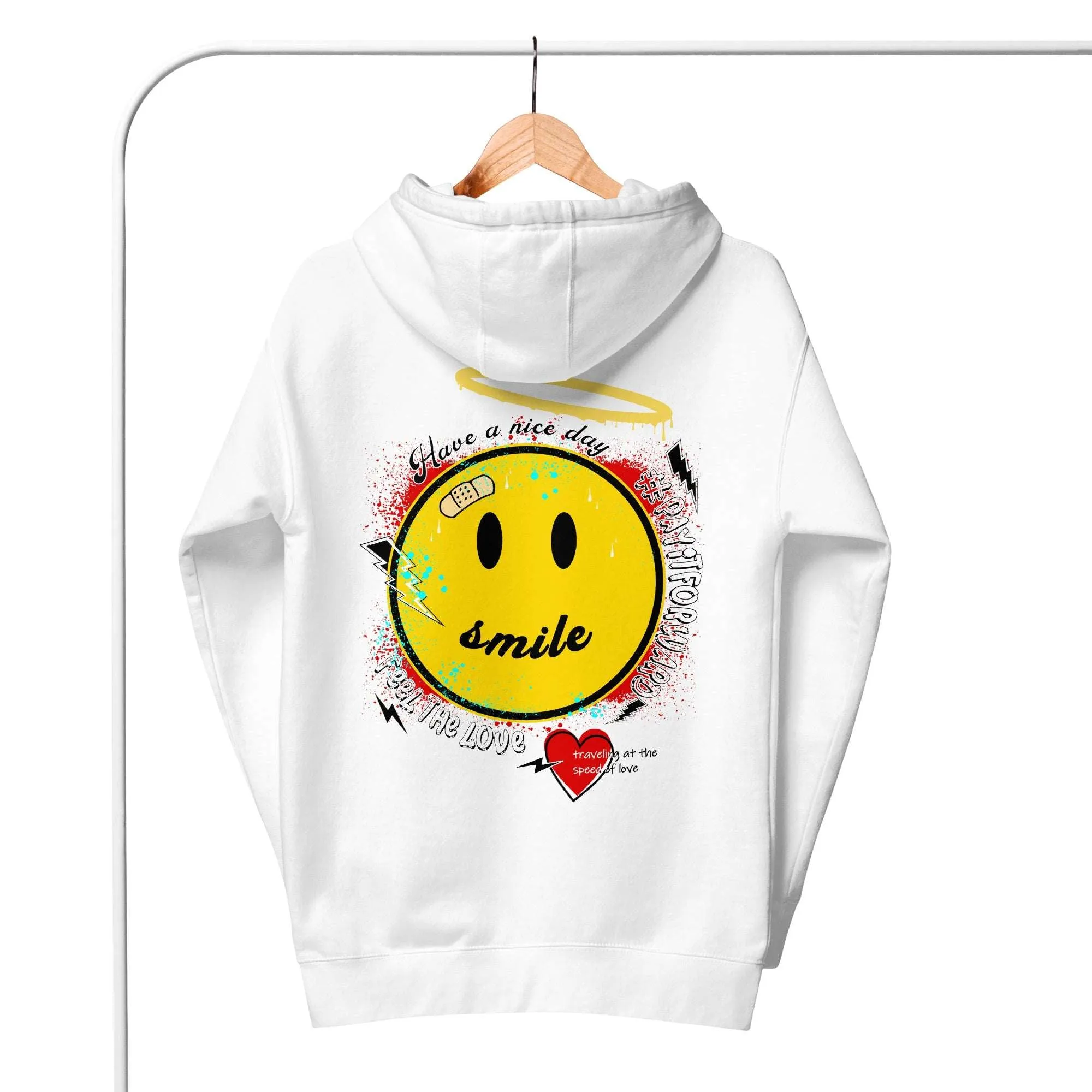 Men's Cartoon Character Graphic And Slogan Hoodie