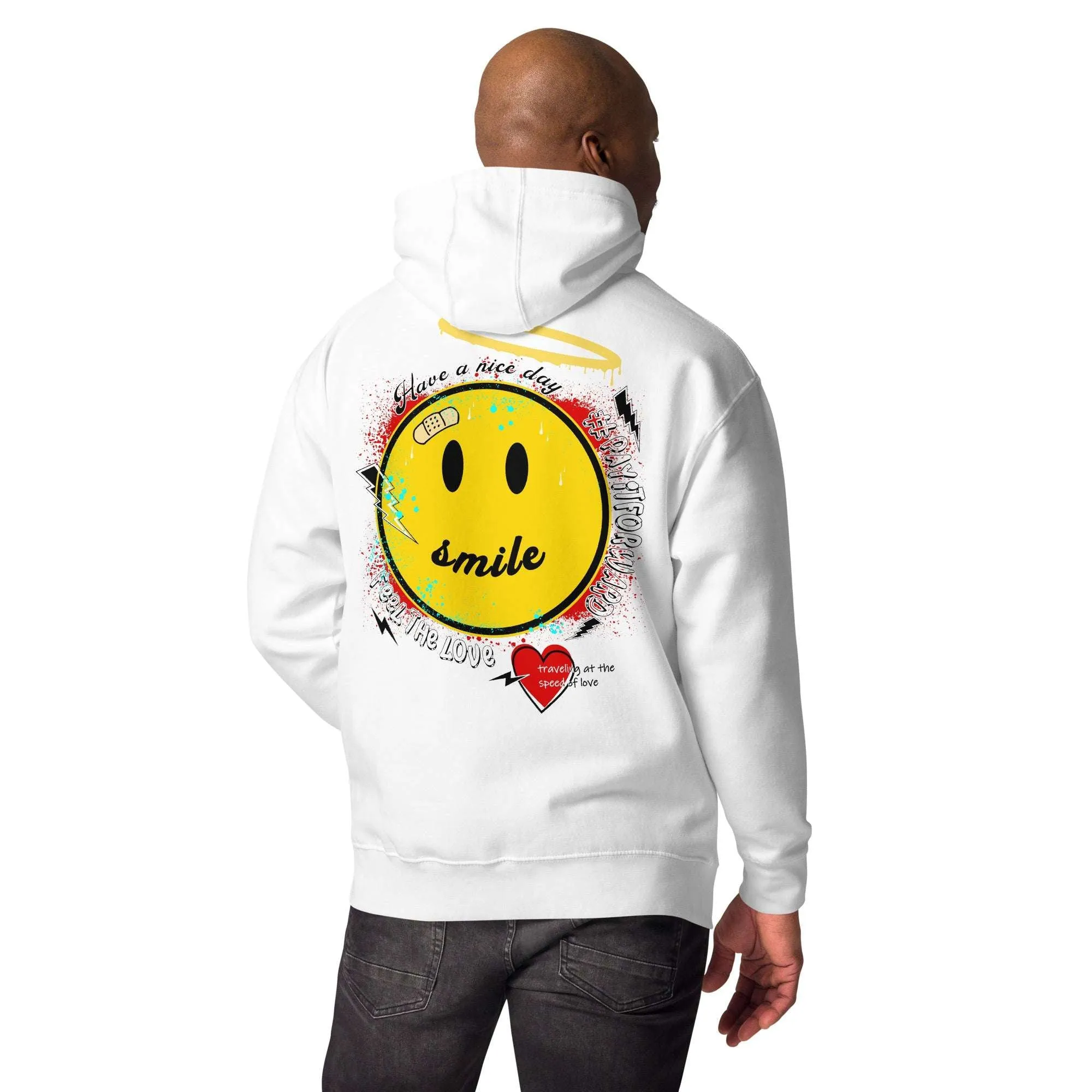 Men's Cartoon Character Graphic And Slogan Hoodie