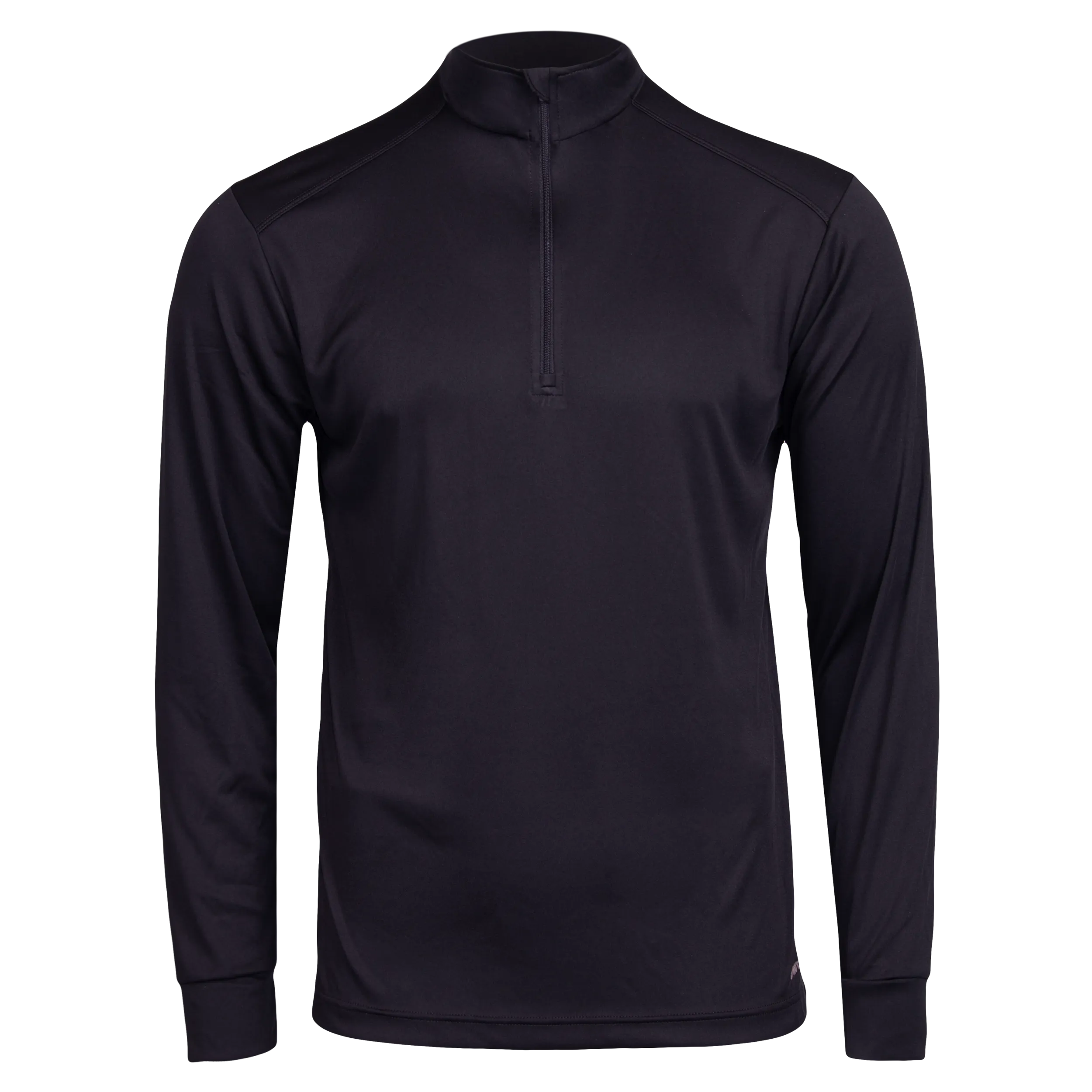 Men's Peach Skins Solid Zip-T - Black