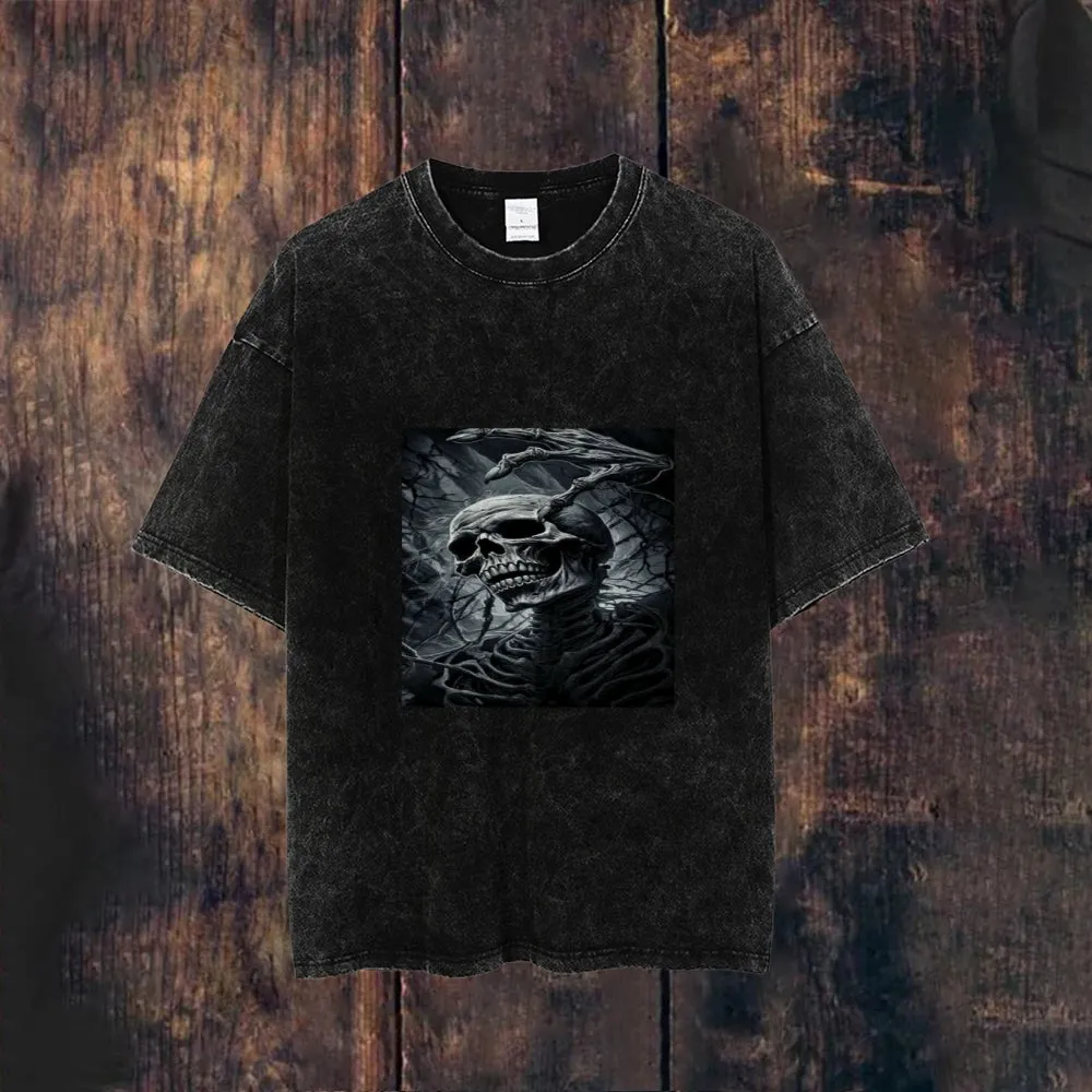 Mens Skeleton Print Tee