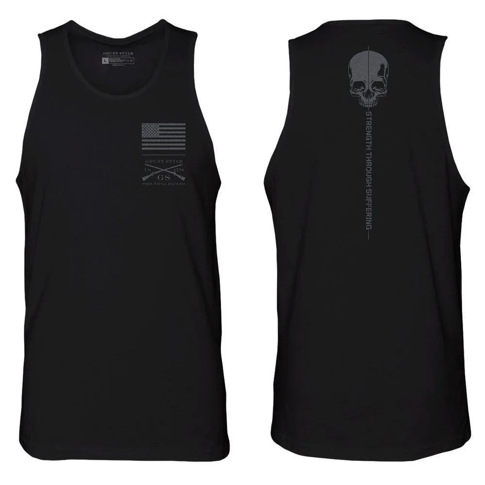 Men's Strength Through Suffering Tank - Black