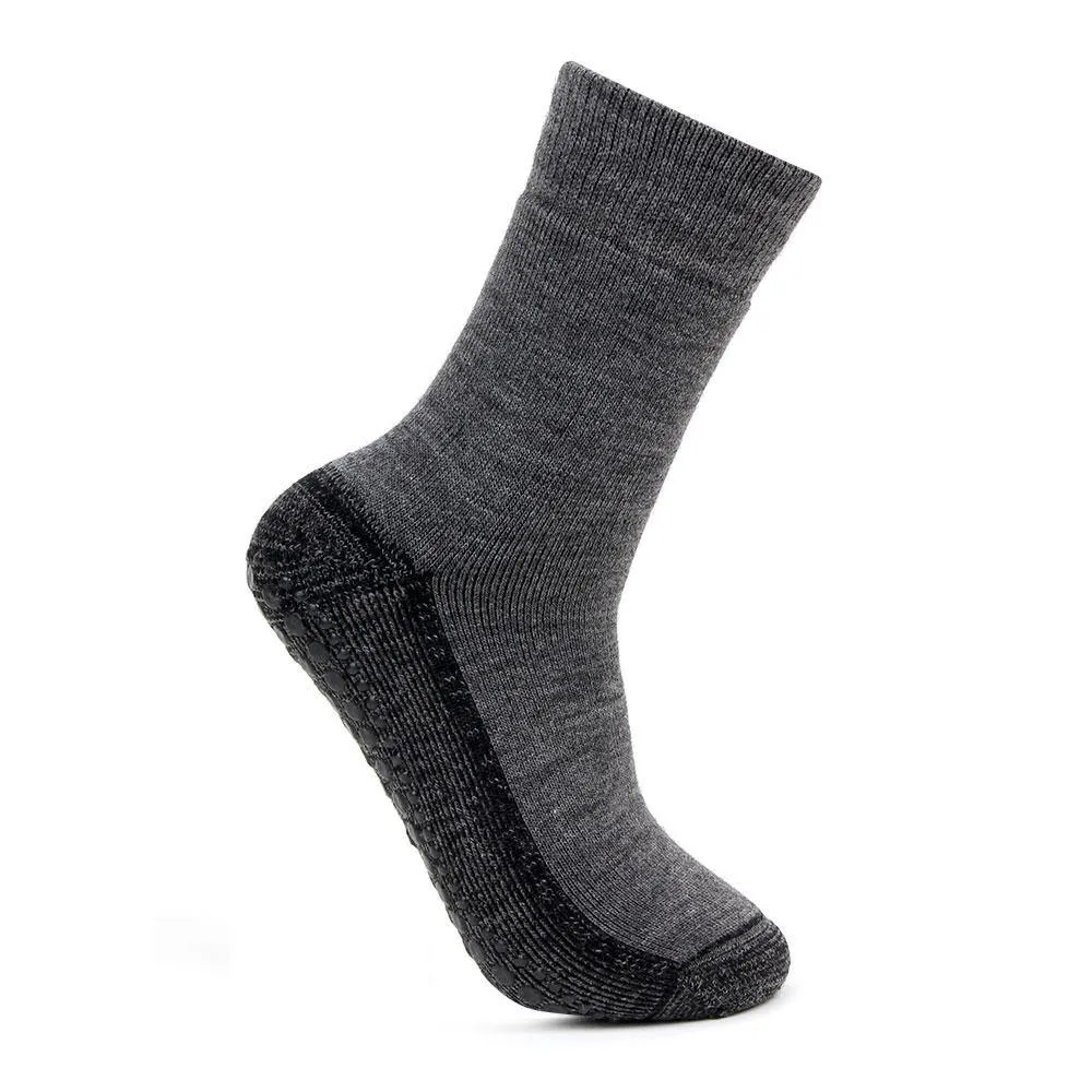 Men's Woolen Anti-Skid (Gripper) Indoor Socks -Anthra