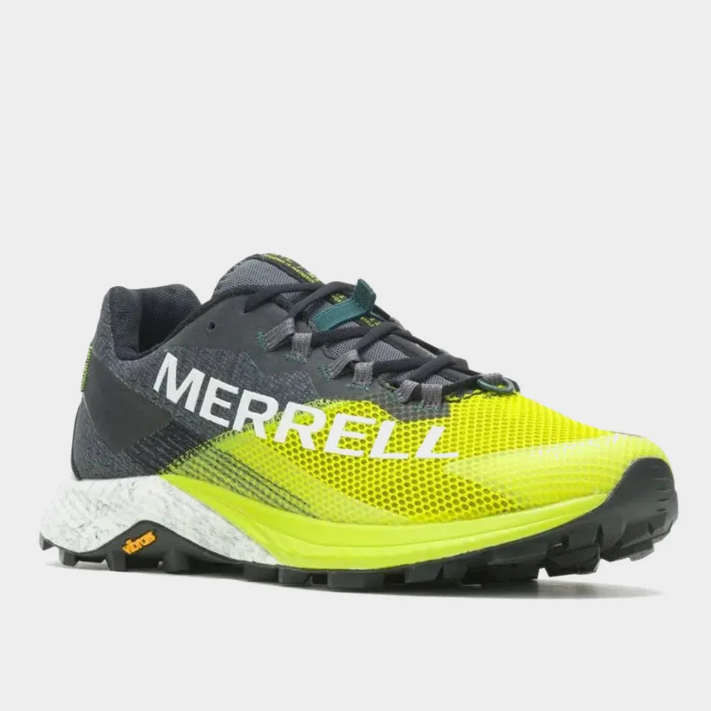 Merrell Mens Mtl Long Sky 2 Trail Running Shoe Grey/Yellow _ 173932 _ Grey