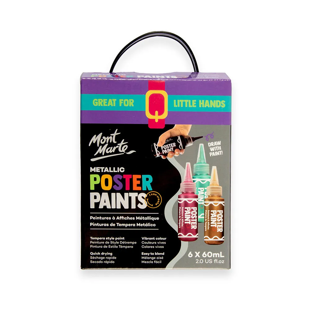 Metallic Poster Paints 6pc x 60ml (2 US fl.oz)