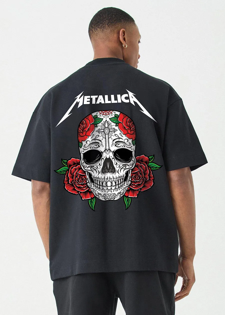 Metallica Men Oversized Printed T-Shirt