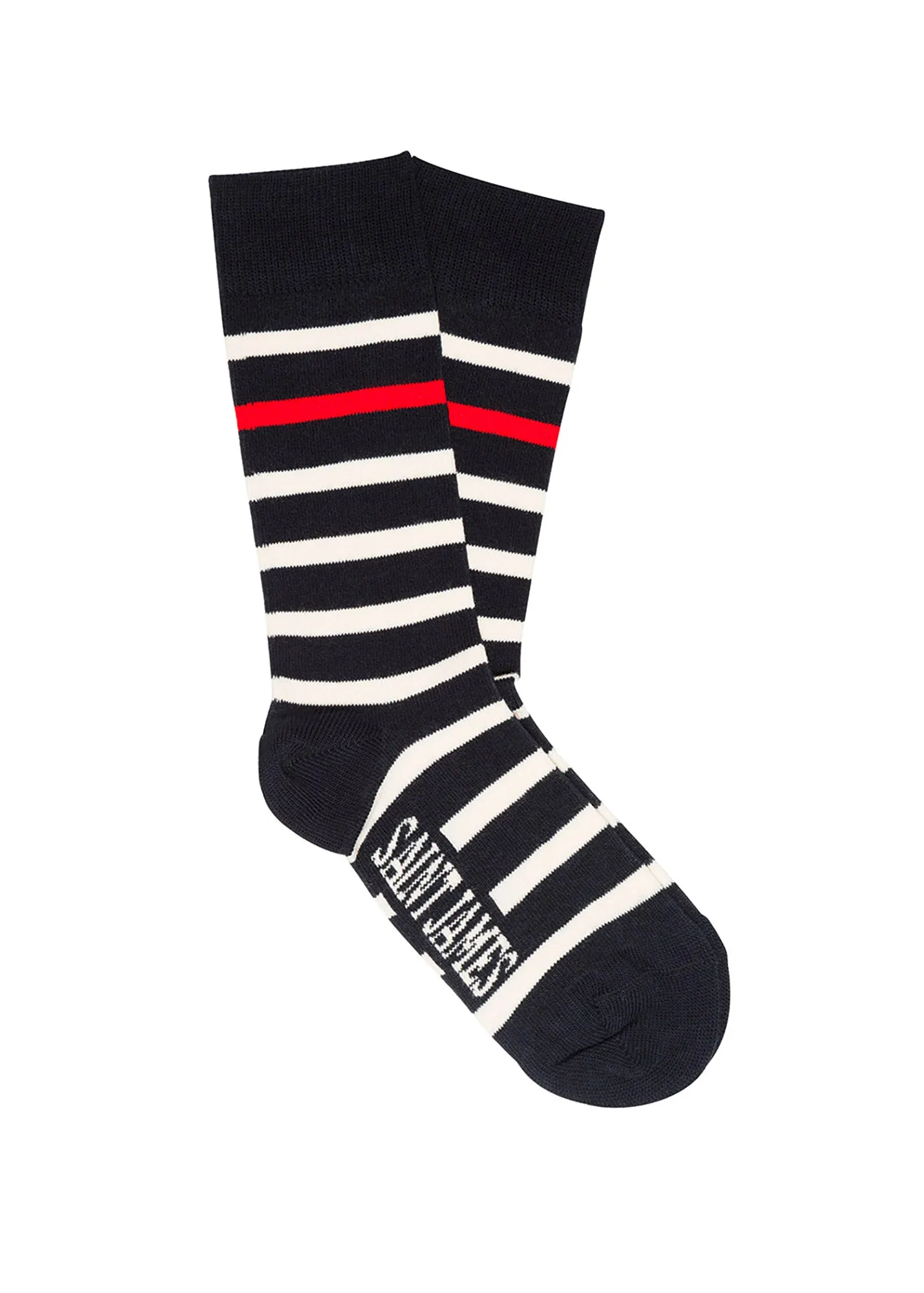 Naval striped socks - in cotton jersey (MARINE/ECUME/TULIPE)