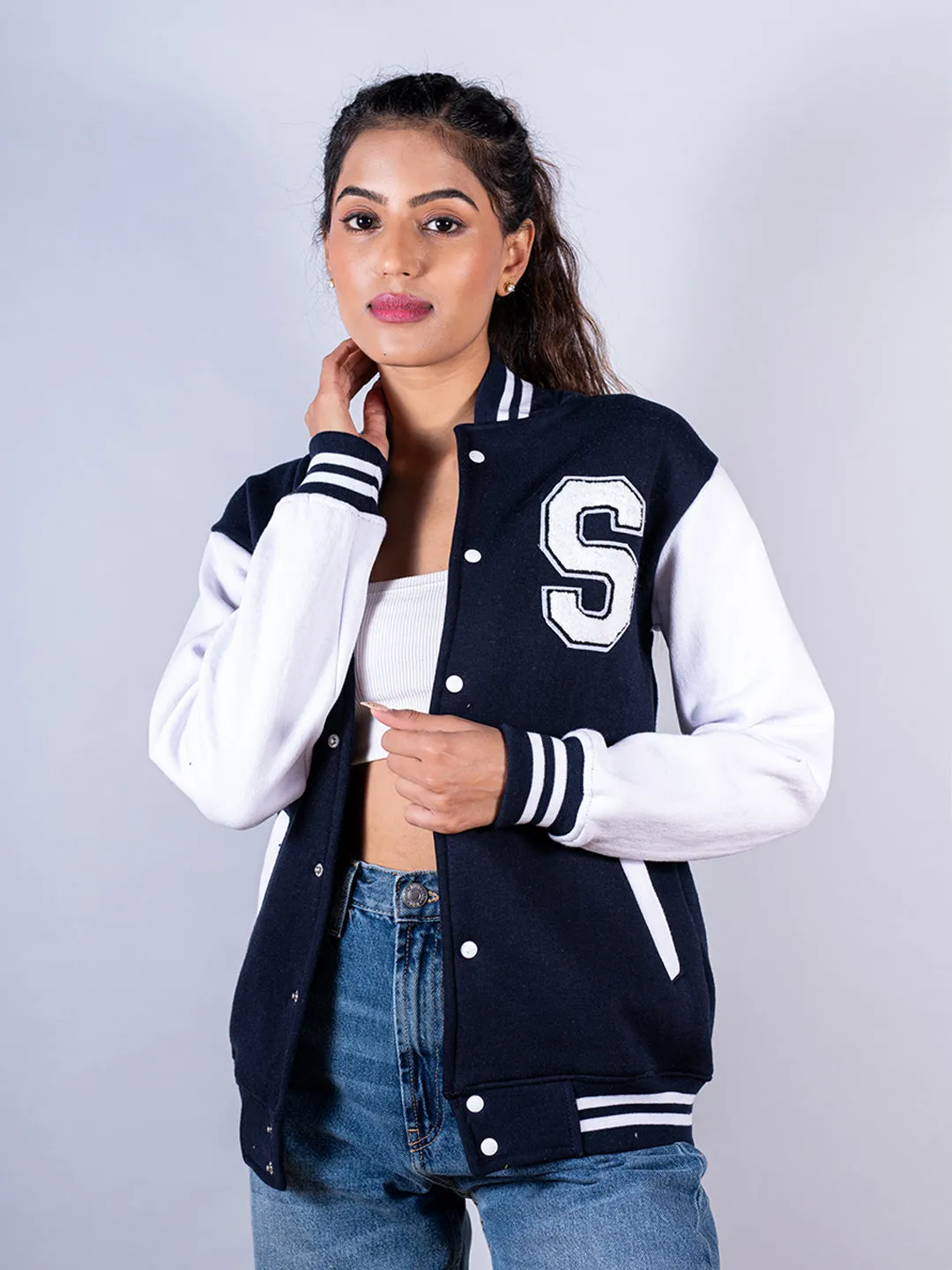 Navy Blue S Varsity Jacket