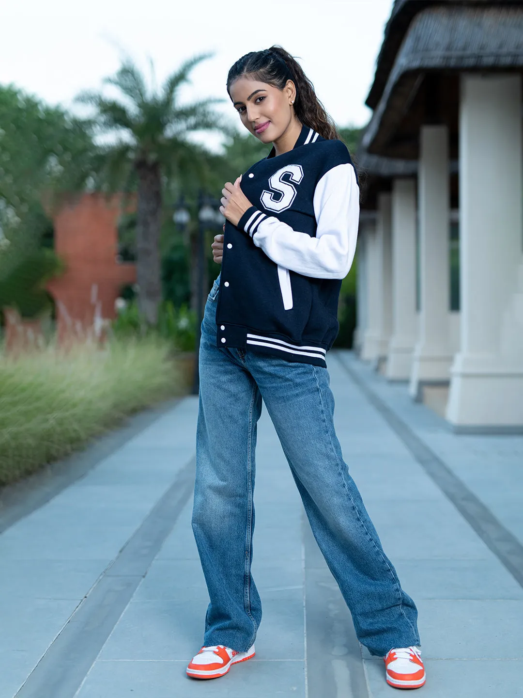 Navy Blue S Varsity Jacket