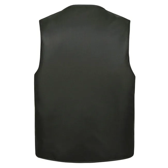 Outdoor Solid Color V-neck Pocket Zipper Men's Vest