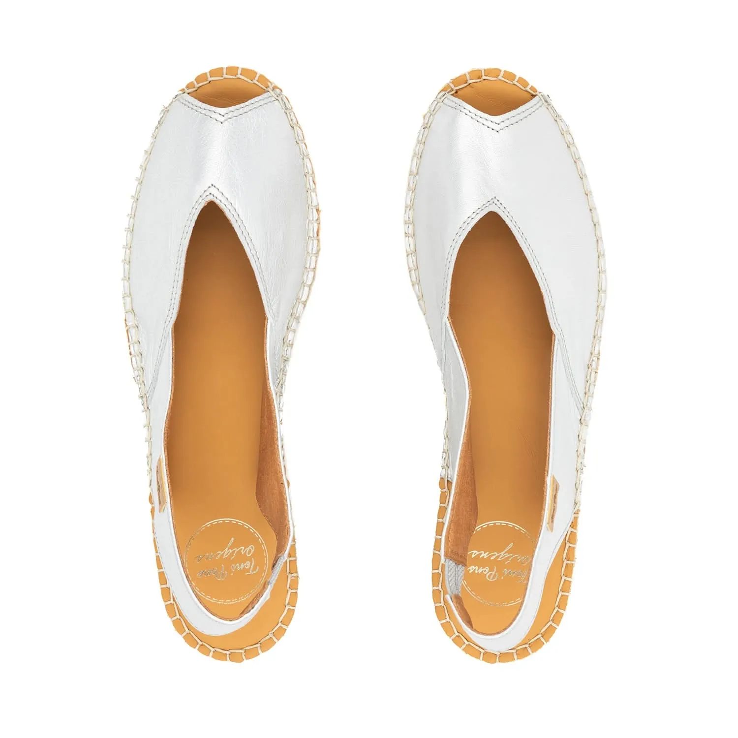 Plain Leather Wedge Espadrille for Women - Bernia-P