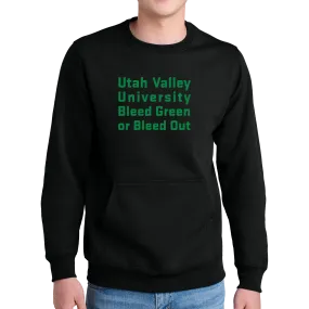 Port & Company® Core Fleece Crewneck Pocket Sweatshirt - Bleed Green