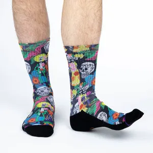 "Catrinos and Catrinas" Active Socks by Good Luck Sock - Large