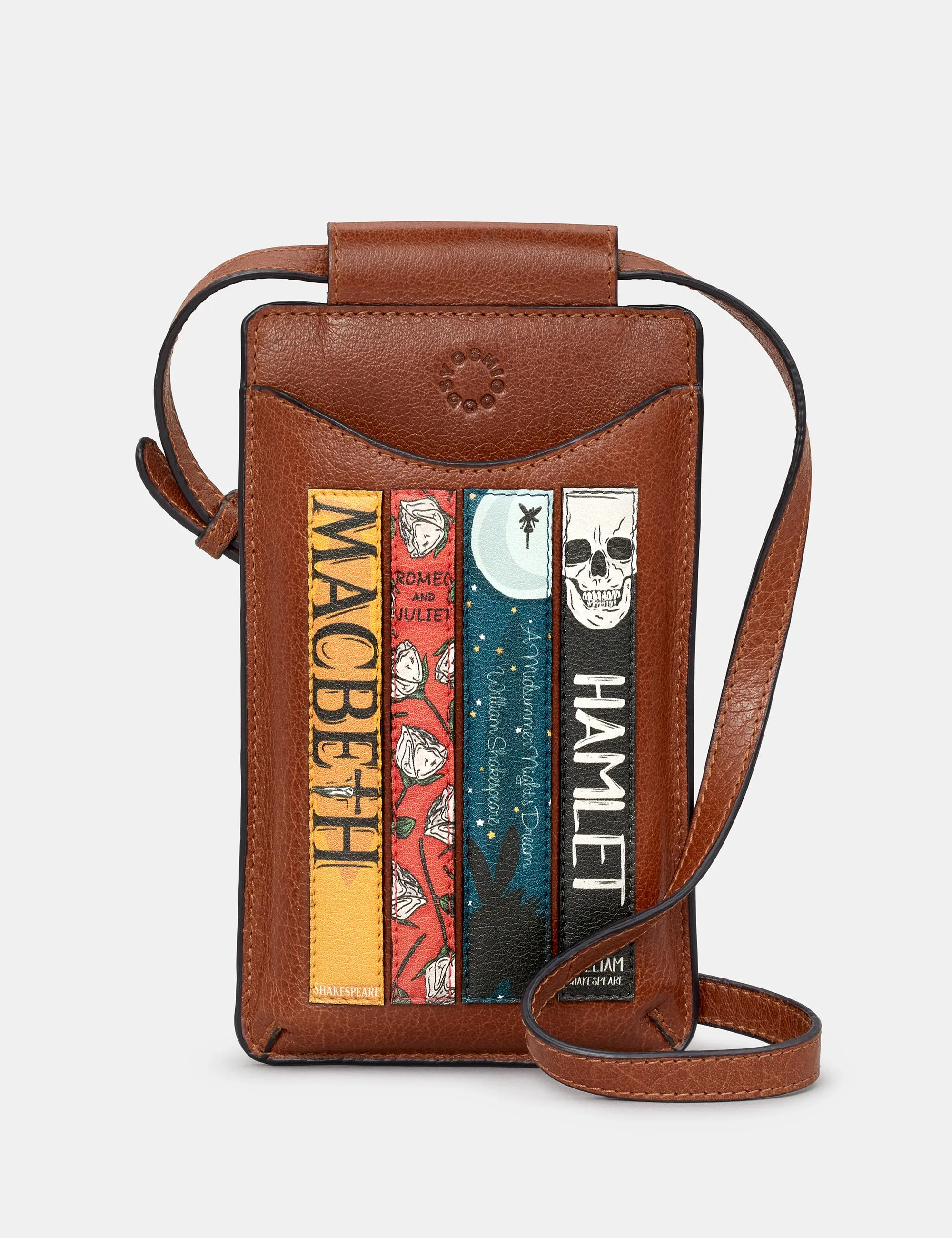 Shakespeare Bookworm Brown Leather Phone Case