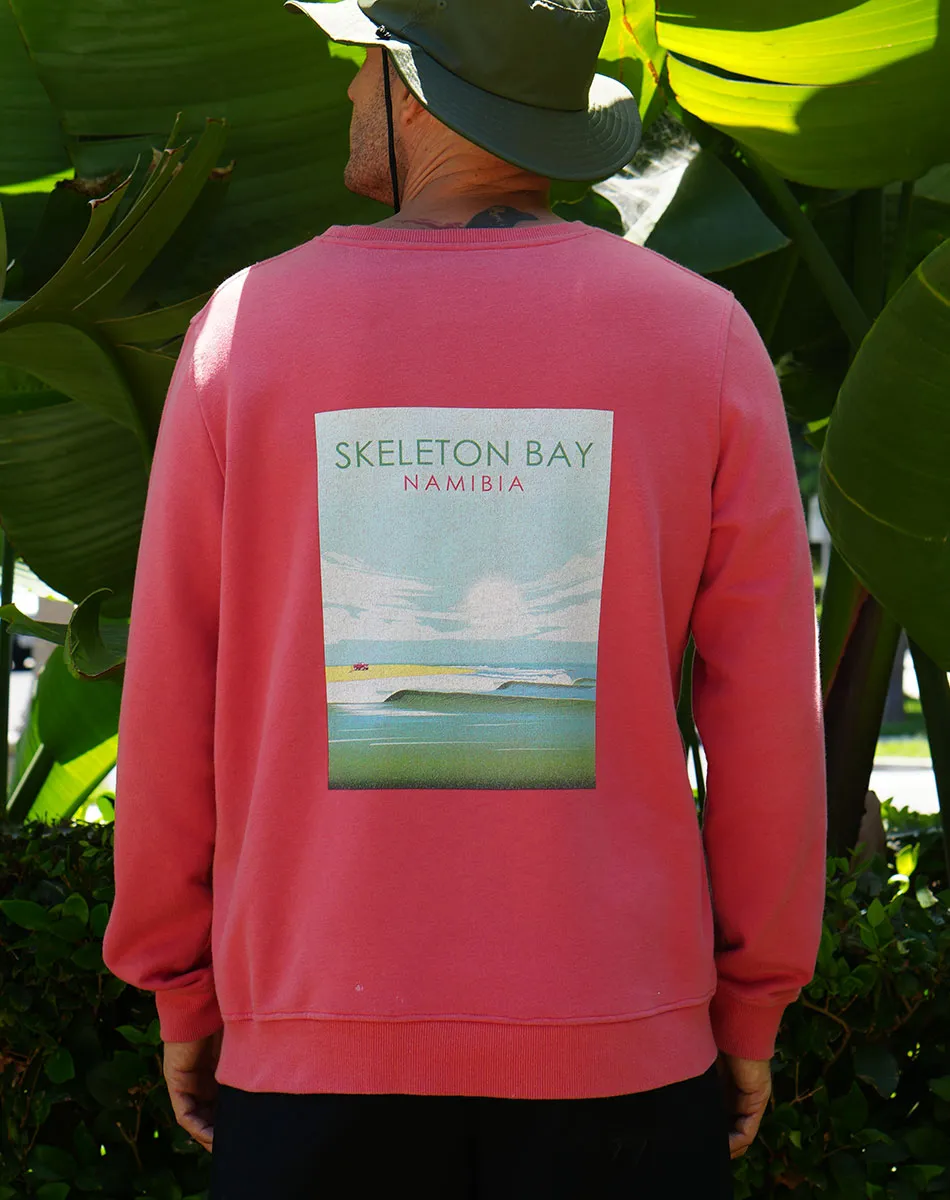 Skeleton Bay Sweatshirt with kangaroo pocket red - Unisex